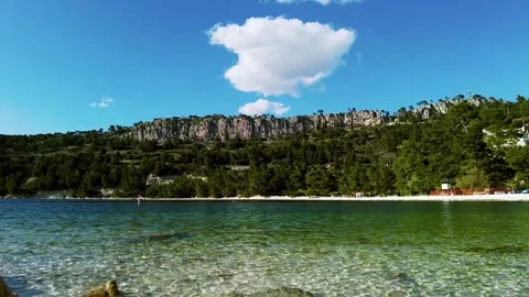 The picturesque location of Kasjuni beach in Split, Dalmatia region in Stock Footage 168363022