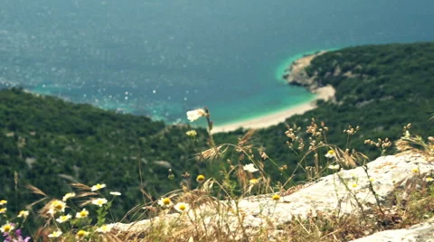 Picturesque mediterranean beach Stock Footage 40100933