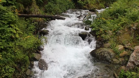 Picturesque mountain river Stock Footage 93241317