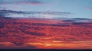 The Picturesque Red Colorful Sunset Or Sunrise With Fine Texture Clouds Stock Footage