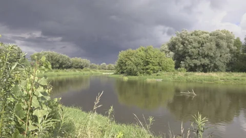 The picturesque river Bug, 8K Stock Footage 168877595