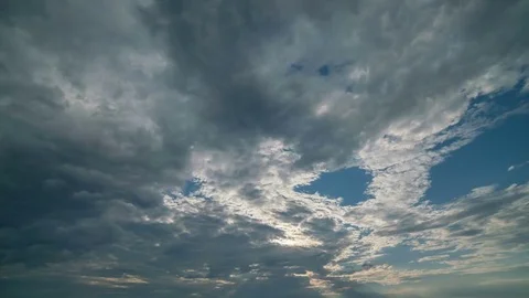 The picturesque sunrise on the cloud stream background. time lapse Video stock 80373028