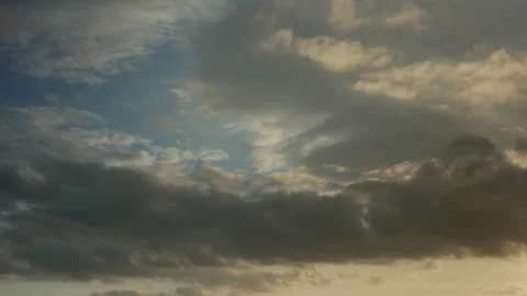 Picturesque timelapse of white fluffy clouds Stock Footage 173153121