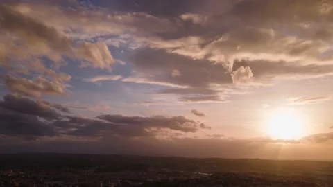 Picturesque timelapse of white fluffy clouds Stock Footage 173153127