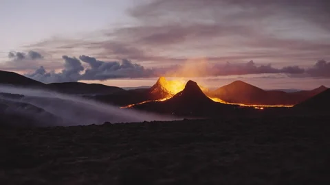Picturesque View Of An Active Volcano Video stock 154660805