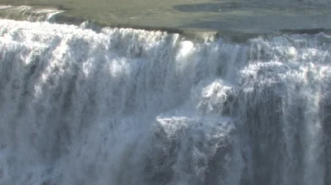 Picturesque Waterfalls in Letchworth Park Stock Footage