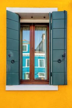Picturesque window with reflection Stock Photos