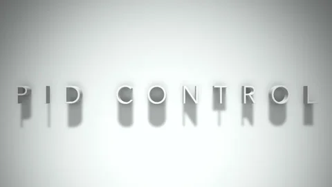 Pid control 3D title animation with shadows on a white background Stock Footage 296854076