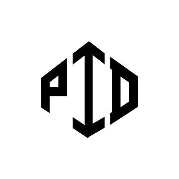 PID letter logo design with polygon shape. PID polygon and cube shape logo .. Stock Illustration
