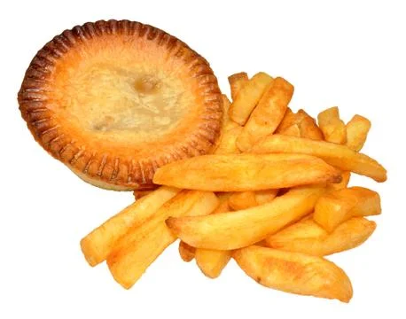 Pie And Chips Stock Photos
