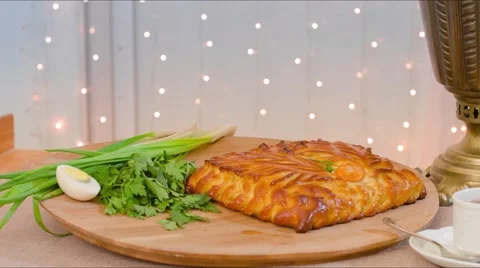 Pie and greenery Stock-Footage 57963805