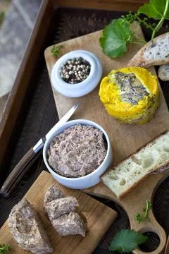 Pie and pate Foto stock