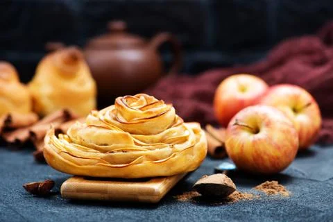 Pie with apple Stock Photos