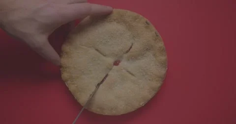 Pie Being Cut Stock Footage 281709411
