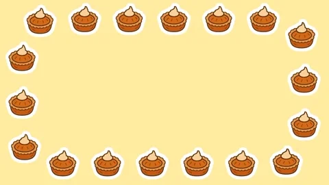 Pie Border Layout Stock Footage 336061933