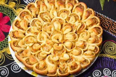 Pie with cabbage. Stock Photos