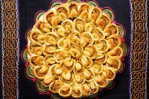 Pie with cabbage. Stock Photos