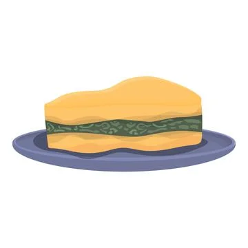 Pie cake icon cartoon vector. Food menu Stock Illustration