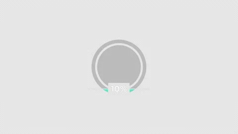 Pie Chart 0 to 10% Percentage Infographics Loading Circle Ring or Transfer,.. Stock Footage 235749778