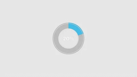 Pie Chart 0 to 25% Percentage Infographics Loading Circle Ring or Transfer,.. Stock-Footage 235748610