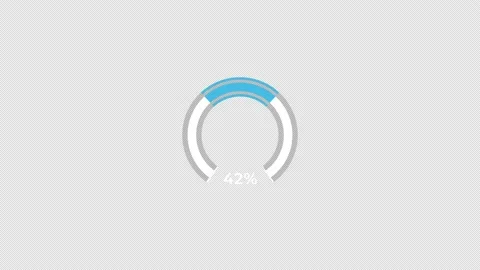 Pie Chart 0 to 45% Percentage Infographics Loading Circle Ring or Transfer,.. Video stock 235749175