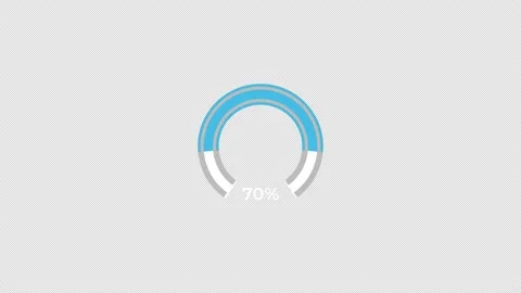 Pie Chart 0 to 75% Percentage Infographics Loading Circle Ring or Transfer,.. Video stock 235749241