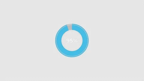 Pie Chart 0 to 80% Percentage Infographics Loading Circle Ring or Transfer,.. Video stock 235748845