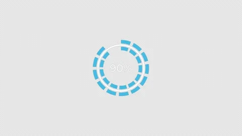 Pie Chart 0 to 90% Percentage Infographics Loading Circle Ring or Transfer,.. Stock-Footage 235749752