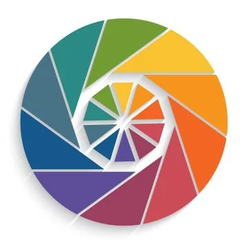 Pie chart 10 options template infographics Stock Illustration