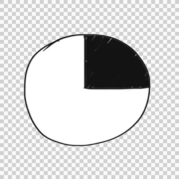 Pie Chart 25 percent hand drawn whiteboard illustration sketch Stock Footage 42452184
