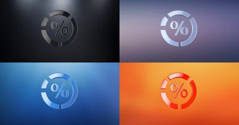 Pie Chart 3d Icon Stock Footage 69784323