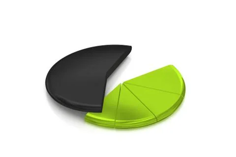 Pie chart 3d Stock Illustration