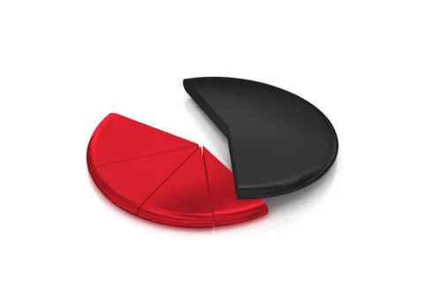 Pie chart 3d Stock Illustration