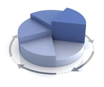 Pie chart 3d illustration イラスト素材