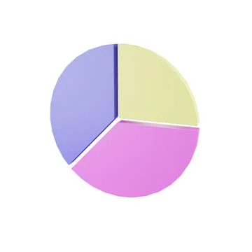 Pie Chart 3D rendering set isolated Stock Illustration