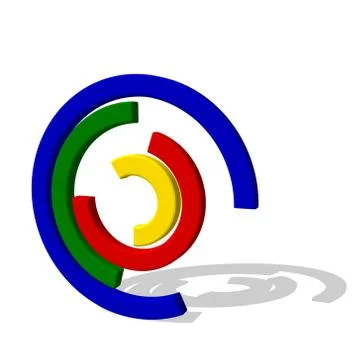 Pie chart. 3d Vector colorful illustration. Stock Illustration