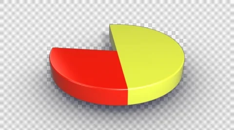 Pie Chart 50 50 divisions Stock Footage 45108926