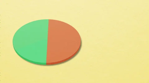 Pie Chart 50 Percent - 50 Percent Vídeos de archivo 38299415