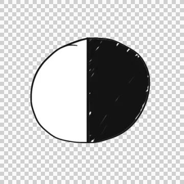 Pie Chart 50 percent hand drawn whiteboard illustration sketch Stock Footage 42450522