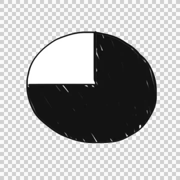 Pie Chart 75percent for whiteboard animation Stock Footage 42380759