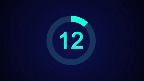 Pie chart animated video with 12 percent element white background Stock Footage 317491183