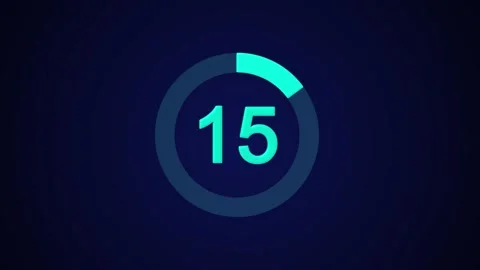 Pie chart animated video with 15 percent element white background Stock Footage 317491174