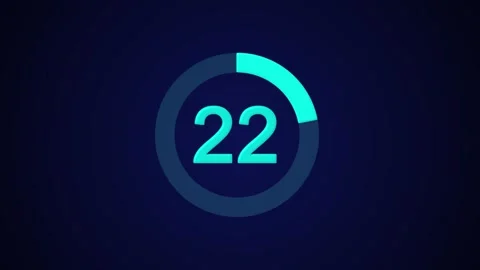Pie chart animated video with 22 percent element white background Stock Footage 317491156