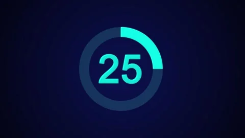 Pie chart animated video with 25 percent element white background Stock Footage 317491154