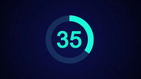 Pie chart animated video with 35 percent element white background . Stock Footage 317491140