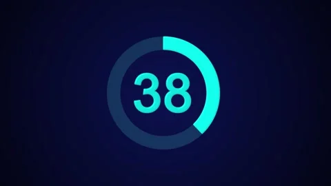 Pie chart animated video with 38 percent element white background Stock Footage 317491136