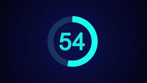 Pie chart animated video with 58 percent element white background Stock Footage 317491117