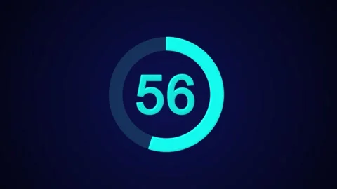 Pie chart animated video with 60 percent element white background Stock Footage 317491107