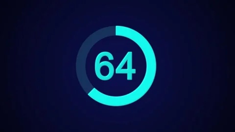 Pie chart animated video with 68 percent element white background Stock Footage 317491104