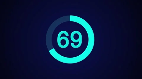 Pie chart animated video with 73 percent element white background . Stock Footage 317491110